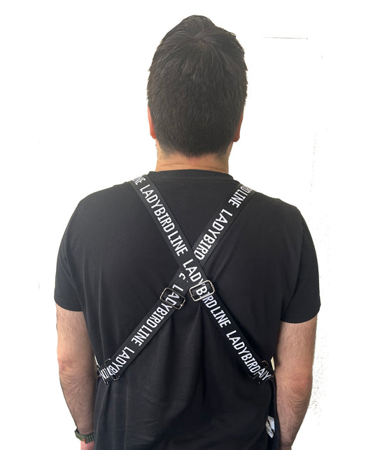 Ladybird Line Black Waterproof Hair and Bleach Resistant Signature Strap Crossover Apron 667