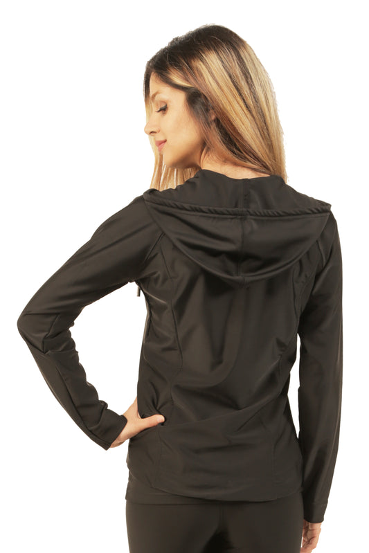 122 - Shadow Hooded Water Resistant and Hair Resistant Jacket