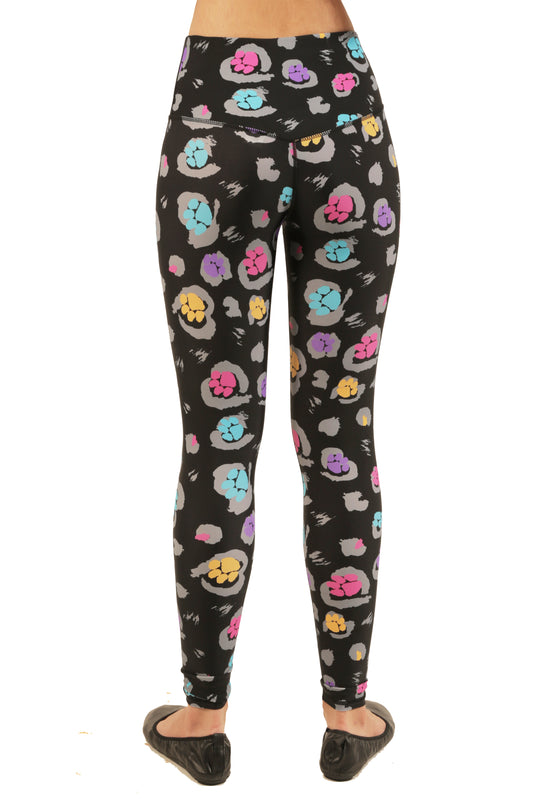 126 - Paw Print Shadow Nylon and Spandex Hair Resistant Leggings