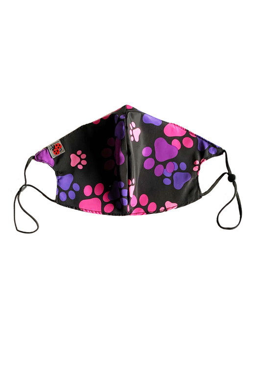 Pink and Purple Paw Print Masks-2 Masks - 27