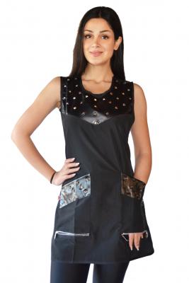 345 - Metal Stud Design Water Resistant Hair Resistant and Bleach Resistant Cobbler Style Apron