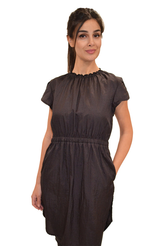 444 - Ladybird Line Water, Hair and Bleach Resistant Little Black Dress. Elastic Neckline and Waistband