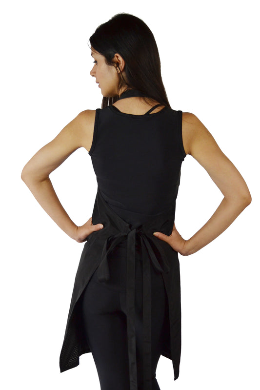 600- Classic Black Waterproof Hair Resistant and Bleach Resistant Bathing and Grooming Apron for Pet Groomers and Hair Stylists