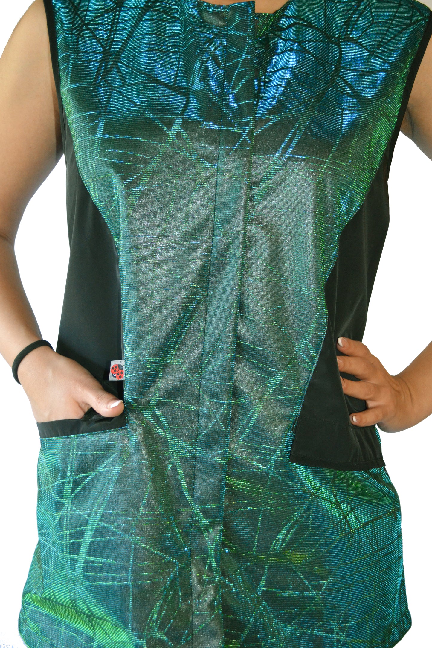 Sparkling Color Block Waterproof Vest - 700