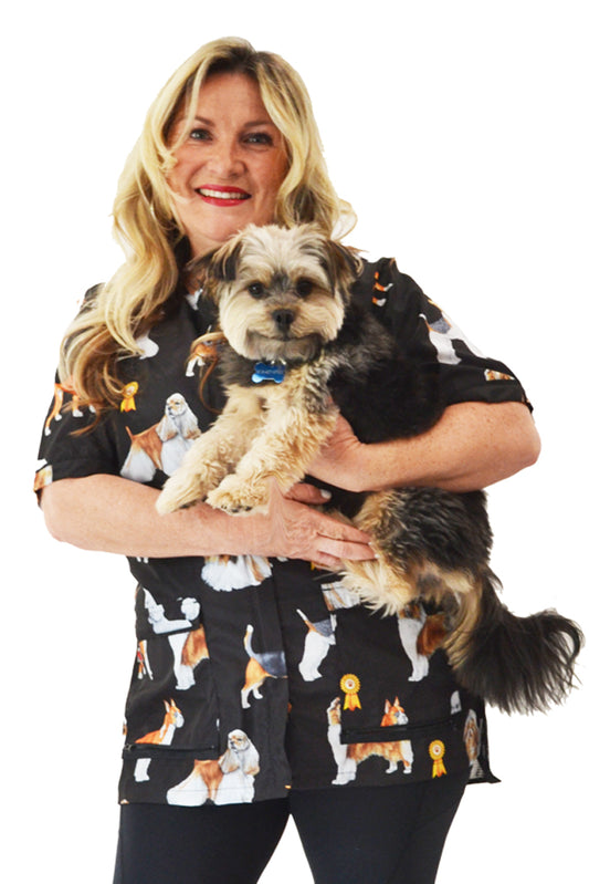 803 - Dog Groups Water Resistant Hair Resistant and Bleach Resistant Stylist Jacket