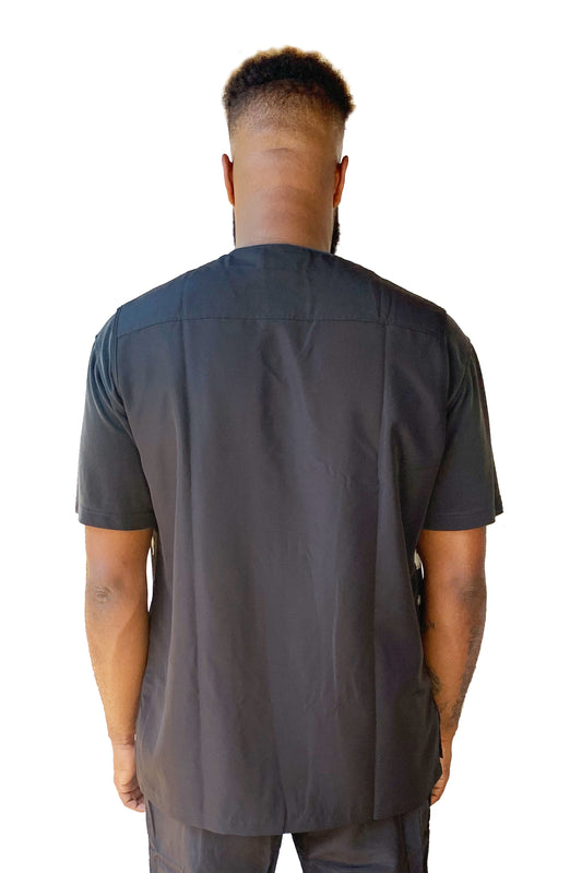 815 - Mens Terrier Print Waterproof Hair Resistant Bleach Resistant Solid Back Vest