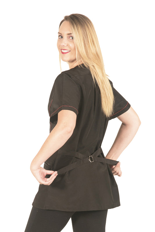 825 - Red Zipper Water Resistant Hair Resistant and Bleach Resistant Styling Jacket