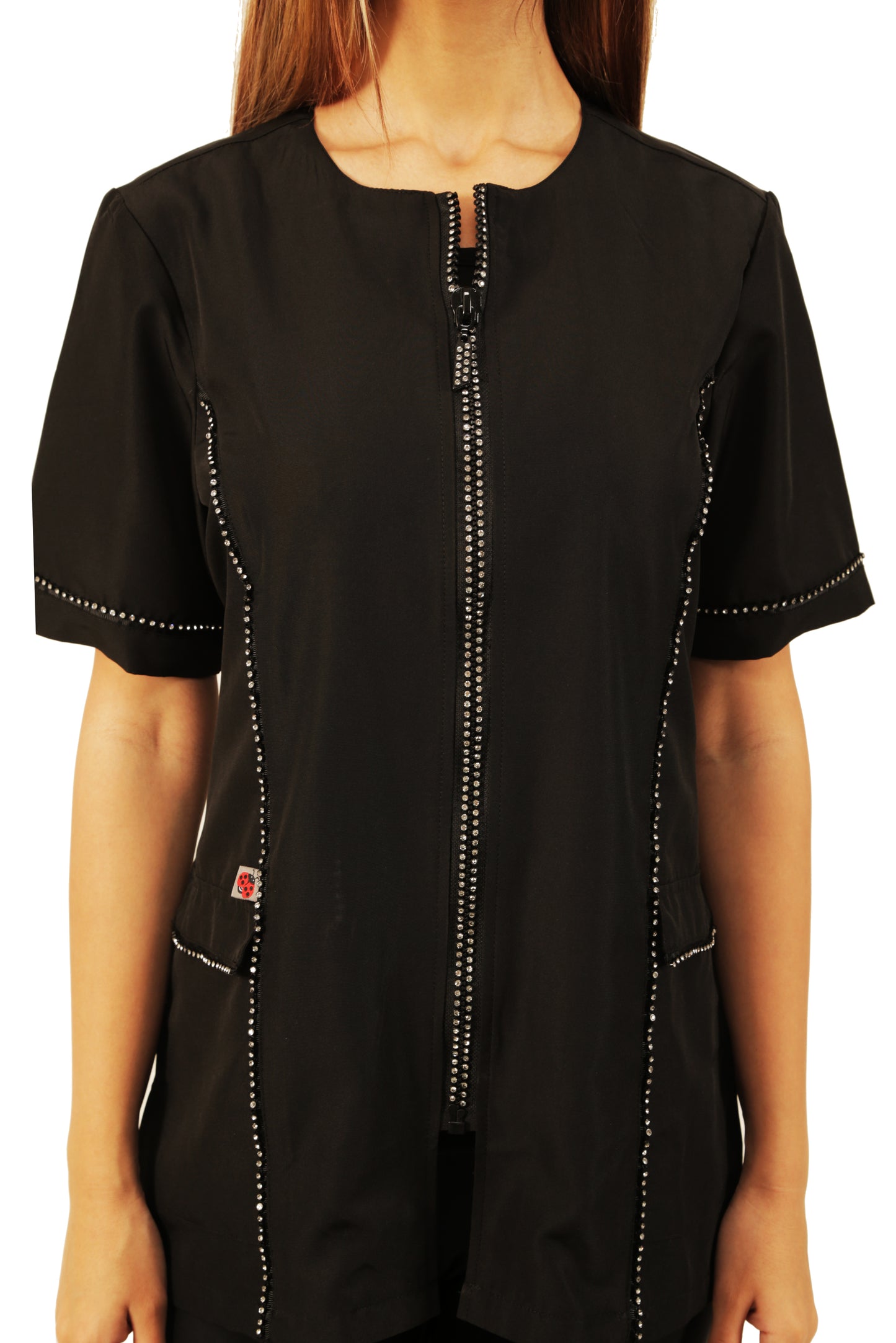 850 - Rhinestone Trim Water Resistant, Bleach Resistant and Hair Resistant Styling Jacket