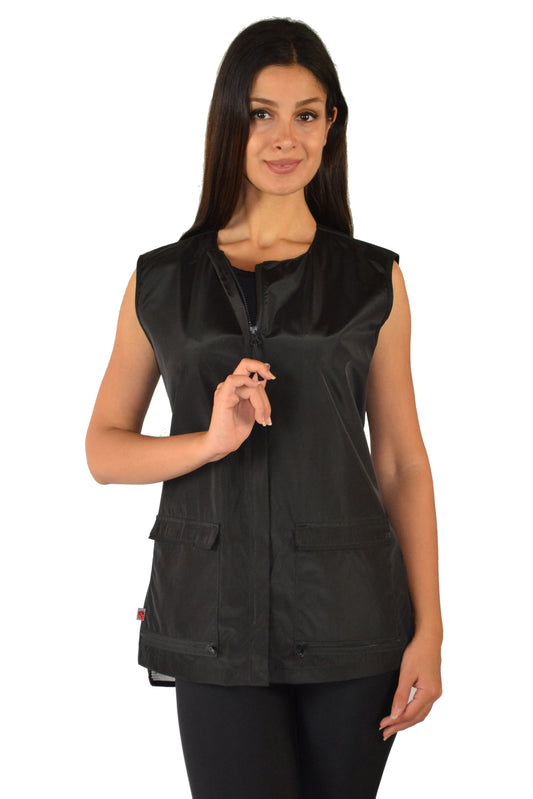 Ladies Black Waterproof Vest Mesh Back - 745