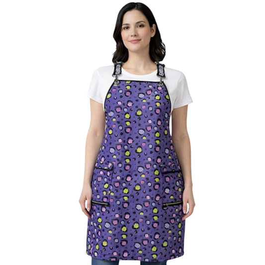 139 - Lilac Mini Paw Print Waterproof Signature Strap Crossover Apron