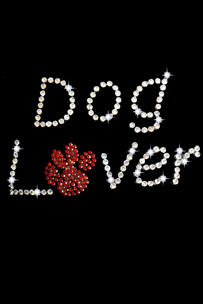 Dog Lover Rhinestone Transfer Iron On - Dog Lover